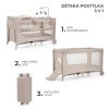KINDERKRAFT Postieľka cestovná Joy 2 s doplnkami Beige (Varianta KINDERKRAFT Postieľka cestovná Joy 2 s doplnkami Beige)