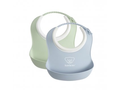 052045 small baby bib powder green powder blue 2 pack product babybjorn medium