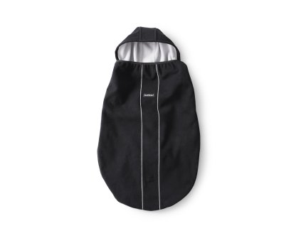 Přikrývka z jemného flísu na nosítka Babybjorn - black/černá