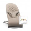 Lehátko BabyBjörn Bouncer Bliss Sand Grey Woven + hračka očička Googly Eyes