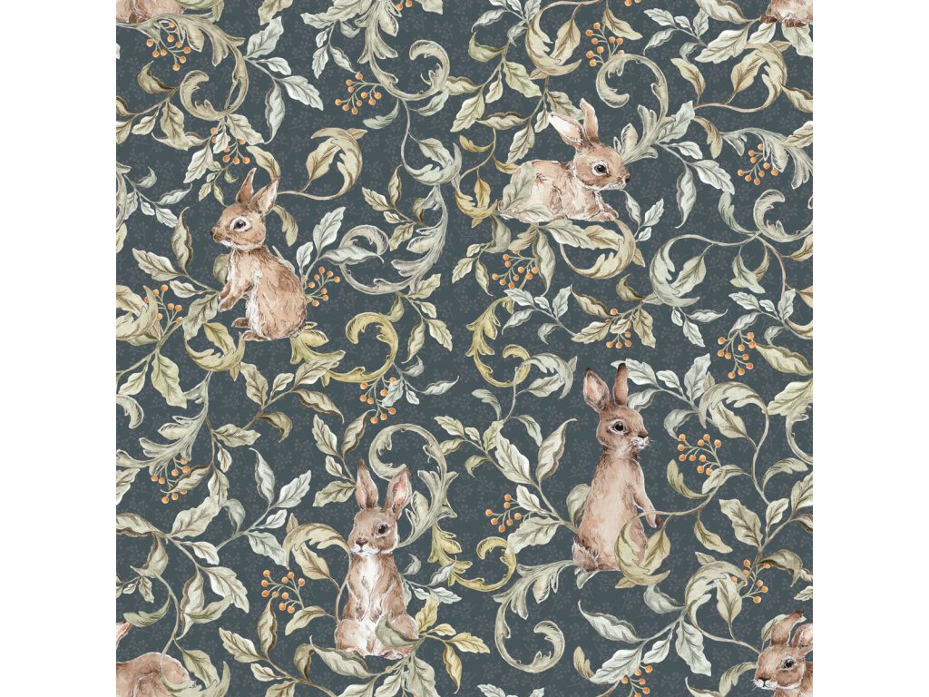 Rabbits groove Dark Wallpaper 001