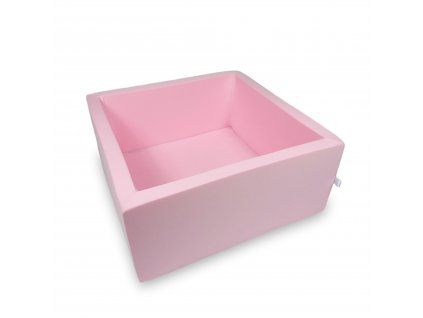 Suchý bazének bez kuliček hranatý, pudrová růžová (Rozměr 90x90x40 cm)