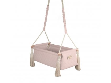 kolyska newborn swing soft pink