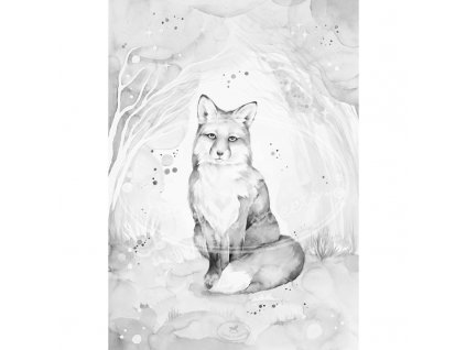 plakat lovely fox 18x24 01