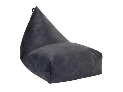 graphite velvet beanbag