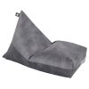 grey velvet beanbag1