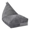 grey velvet beanbag