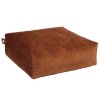 square pouf velvet toffee