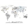 mapa swiata szara naklejka. naklejka dla dzieci. dekoracje pokoju