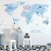 mapa swiata ice cold naklejka. naklejka dla dzieci. dekoracje pokoju (3)