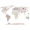 mapa swiata bezowa naklejka. naklejka dla dzieci. dekoracje pokoju