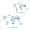 mapa swiata polityczna niebieska naklejka. naklejka dla dzieci. dekoracje pokoju (5)