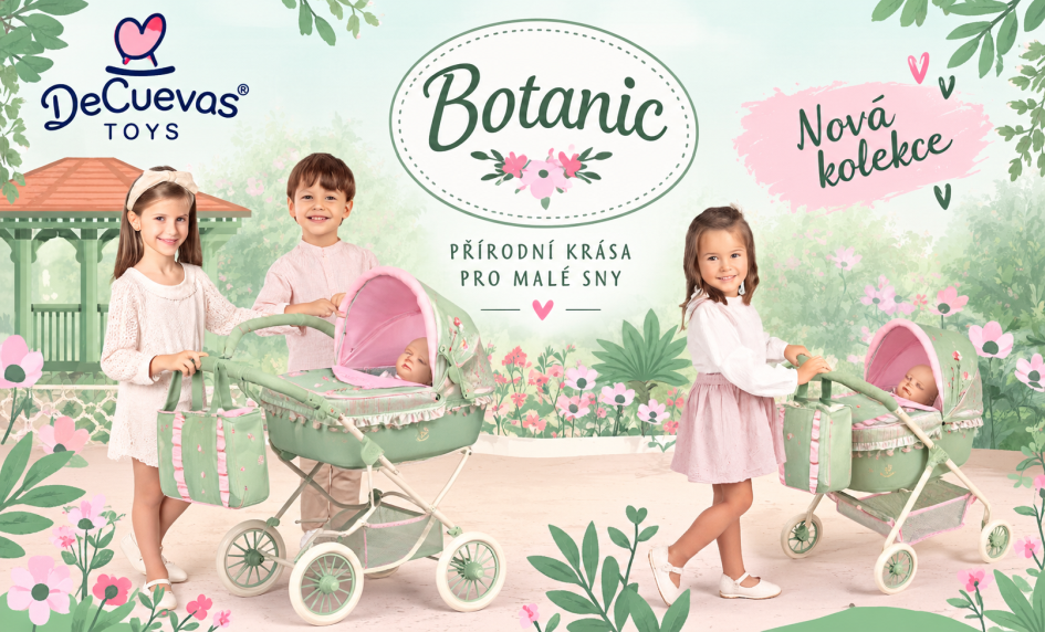 Decuevas Nová kolekce 2026/2027 kočárků pro panenky Botanic