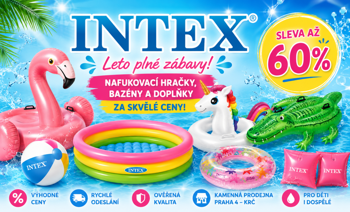 INTEX Léto plné zábavy až s 60% slevou!!!