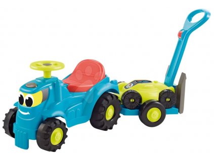 10609 ecoiffier 4350 odrazedlo traktor s vlekem a sekackou