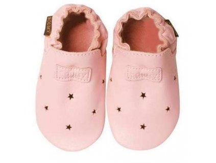 BOUMY Shoes STAR PINK kožené capáčky - růžové (21/L)