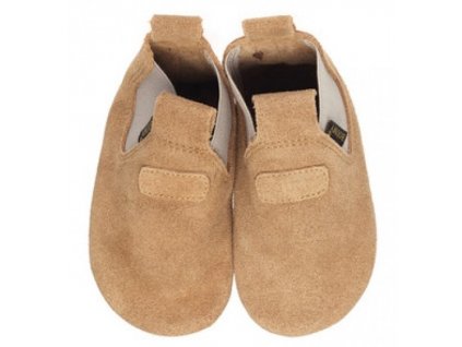 BOUMY BOOTIES Suede Sand Semišové botičky béžové (21/L)