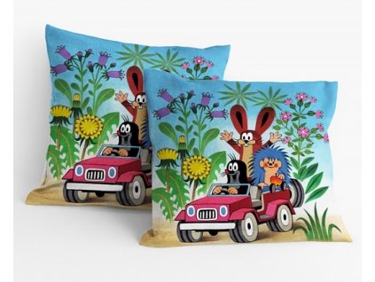 MATĚJOVSKÝ Povlak na polštářek 40x40cm KRTEK v autě