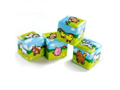 13411 kostka moje prvni zviratka 7x7cm piskaci