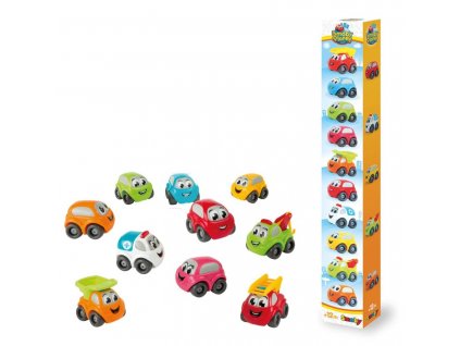 SMOBY Bubble Car Tube Vroom Planet Sada 10 ks veselých autíček, 12m+