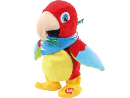 made vesele zviratko papousek opakujici a chodici 20cm