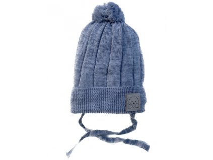 AJS Zimní pletená čepice MÉĎA melír Šedá vel. 42-46cm