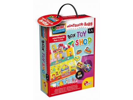 Liscianigioch MONTESSORI BABY BOX TOY SHOP - Vkládačka hračky, 12m+