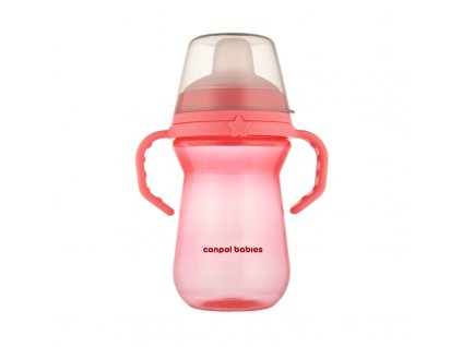 CANPOL BABIES 56/615 Hrneček se silikonovým pítkem FirstCup 250ml pink