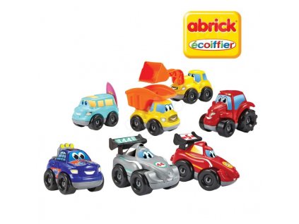 ECOIFFIER Abrick Stavebnice se 7 autíčky Fast Car, 18m+