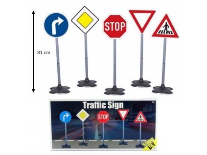 160458 mac toys dopravni znacky traffic sign 81cm 5ks