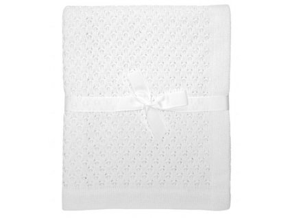 Lumima MIMMI Dětská letní pletená deka 90x80cm White - bílá