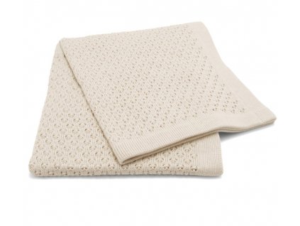 lumima detska pletena deka MIMMI ecru 2