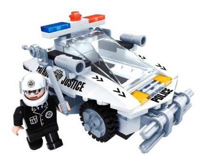 161004 dromader stavebnice policie auto 114 dilku v krabicce