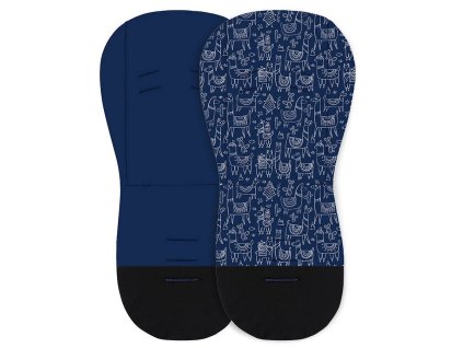 PETITE&MARS Vložka do kočárku Foamy Blue Lama