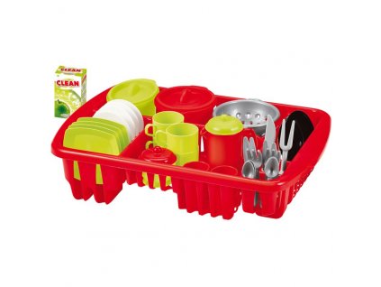 1627 ecoiffier susicka nadobi do kuchyne big dish drainer s doplnky 42 dilu 18m