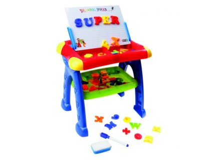 ALLTOYS 3v1 Stoleček s tabulkou a přihrádkami 50 cm