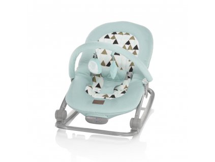 166350 zopa relax 2 lehacka detske lehatko 0 18 kg mint triangles grey