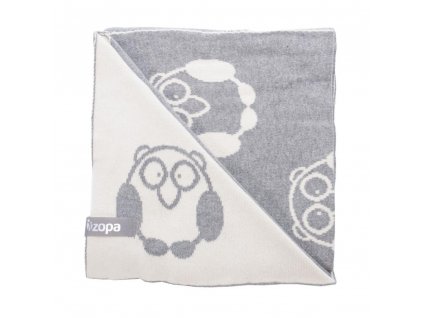 166392 zopa detska deka little owl grey