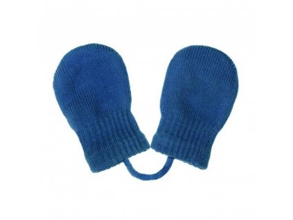 New Baby Dětské pletené rukavičky bezpalcové Modré 0-3m