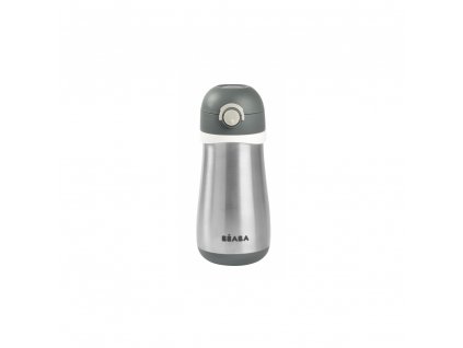 Beaba Stainless Steel Bottle Láhev Bidon s dvojitými stěnami Mineral Grey 350ml