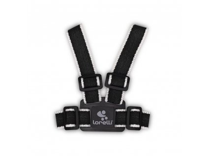 LORELLI Vodící kšíry na dítě SAFETY HARNESS BLACK & White