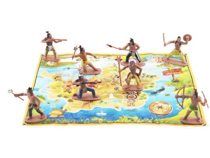 teddies figurky indiani s mapou plast 6cm v sacku 4274237 2