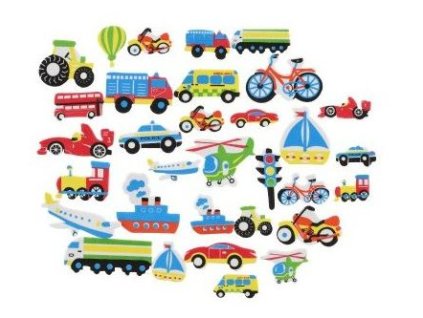 169938 lowlands samolepky penove doprava 108ks