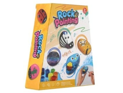 rock painting malovani na kameny oblazky s barvami se stetci
