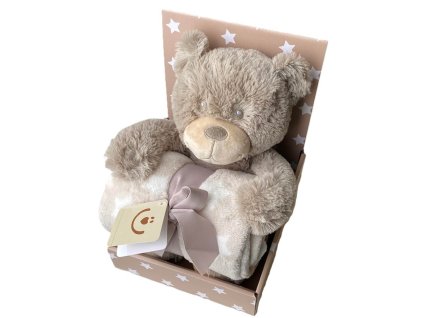 STM 03 BotoBaby Deka 75 x 100 cm plysak MEDVIDEK bezovy darek KREST