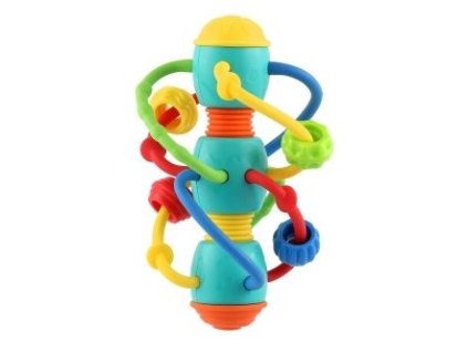 playgo chrastitko kousatko spirala s kulickami plast 16x10cm