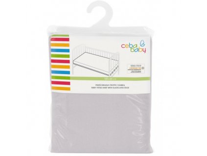 17614 1 ceba baby prosteradlo 120x60cm jersey napinaci svetle sede