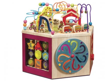 B-TOYS Interaktivní dřevěné hrací centrum Youniversity