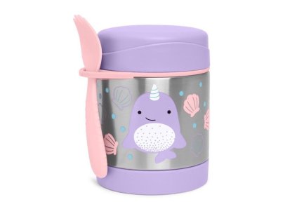 skip hop zoo termoska na jidlo se lzickou vidlickou narval 325 ml