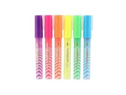 akrylove fixy fluorescentni 6ks na keramiku sklo kameny 1